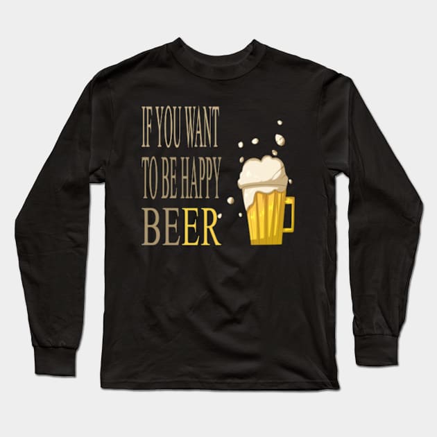 Beer Happy Long Sleeve T-Shirt by Omarzone